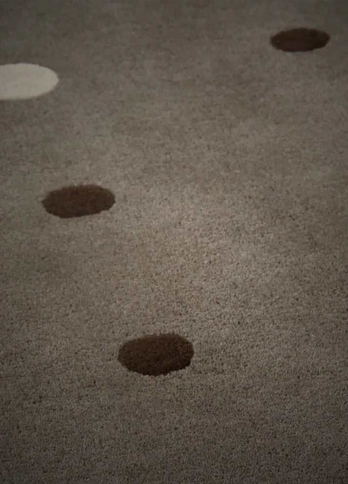 Grey Color Hand-Tufted 100% New Zealand Wool Rug