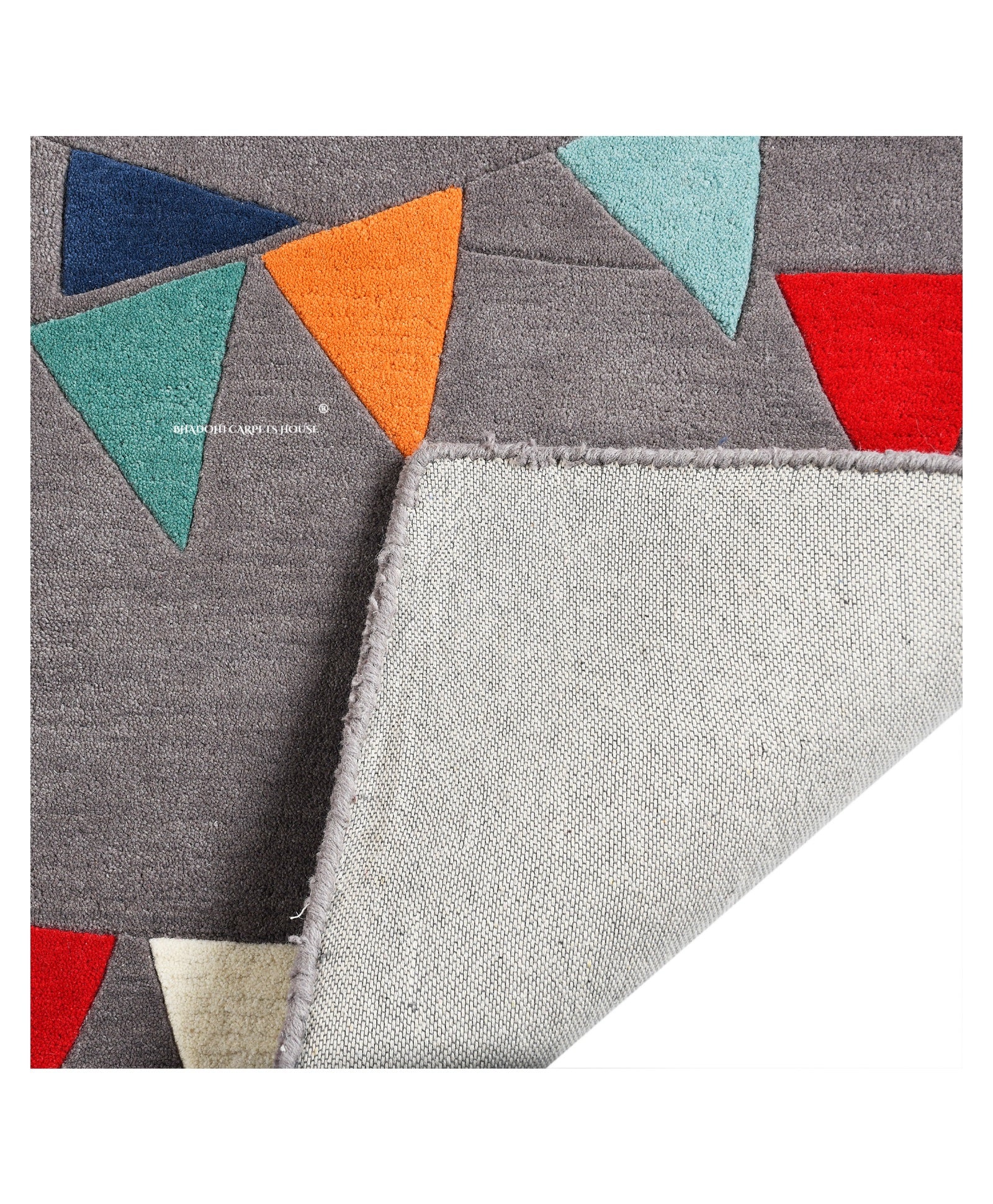 Grey Flags – Handmade Wool Nursery Rug, Baby Room, Kid’s Room, Playroom, Child’s Space Area Rug, Toddler Bedroom Carpets – Perfect for Children's Room Décor