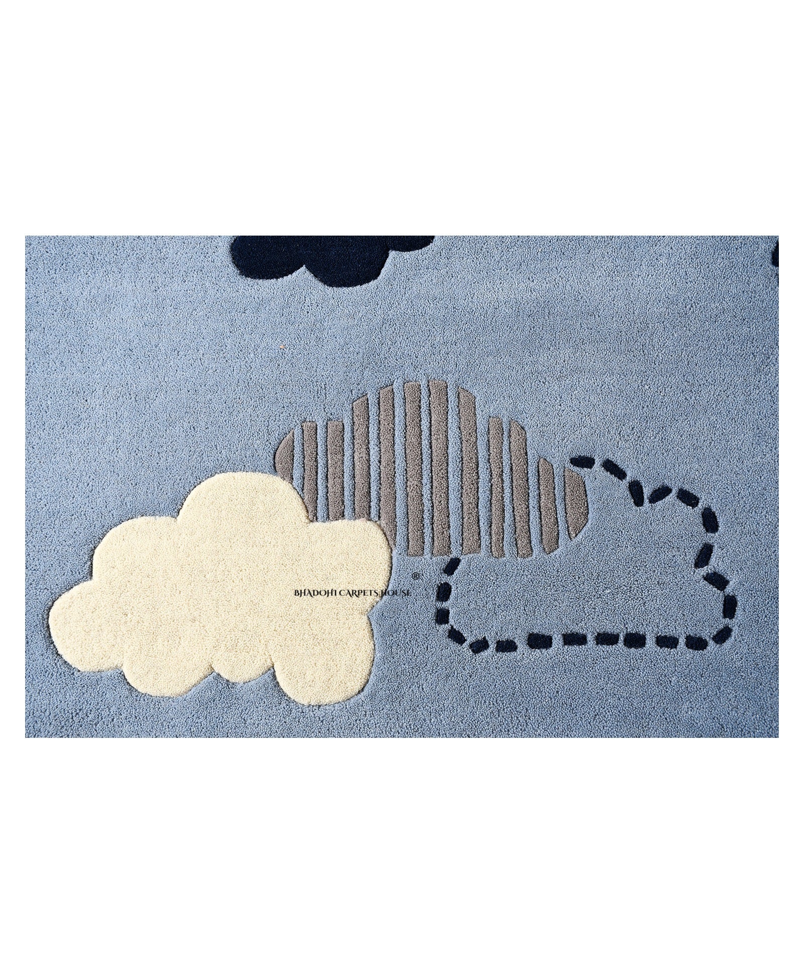 Sky Cloudscape – Handmade Wool Nursery Rug, Baby Room, Kid’s Room, Playroom, Child’s Space Area Rug, Toddler Bedroom Carpets – Perfect for Children's Room Décor