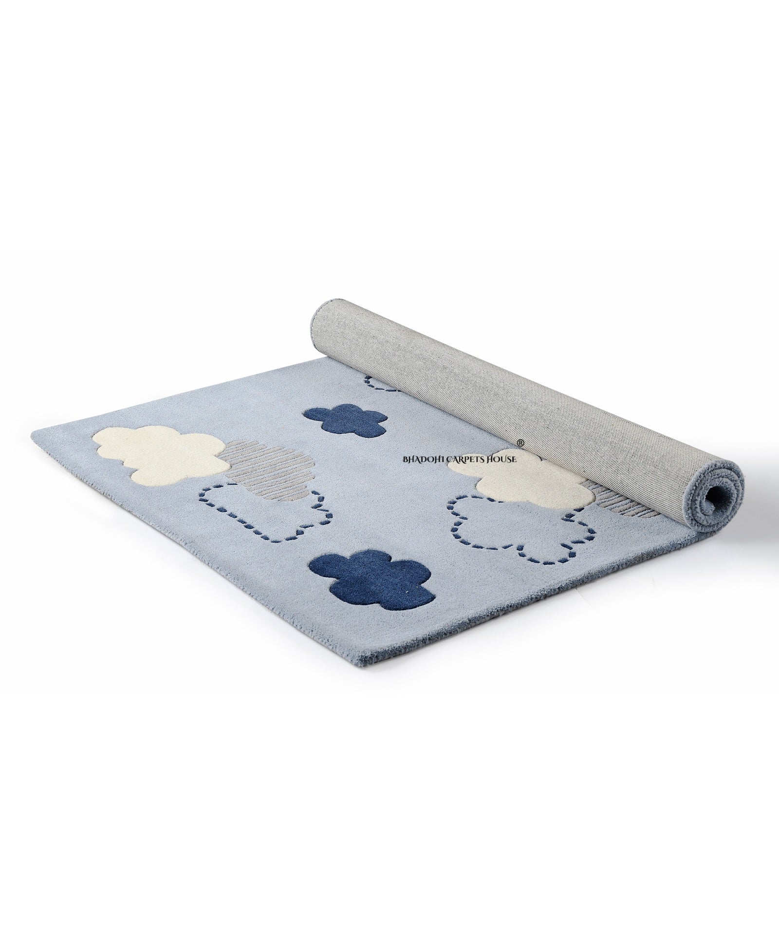 Sky Cloudscape – Handmade Wool Nursery Rug, Baby Room, Kid’s Room, Playroom, Child’s Space Area Rug, Toddler Bedroom Carpets – Perfect for Children's Room Décor