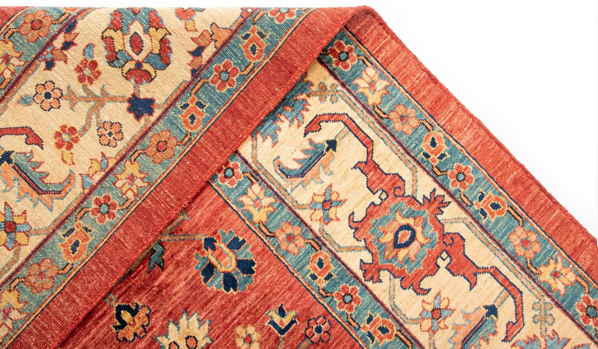 Orange Color Ariana Hand-Knotted Wool Rug