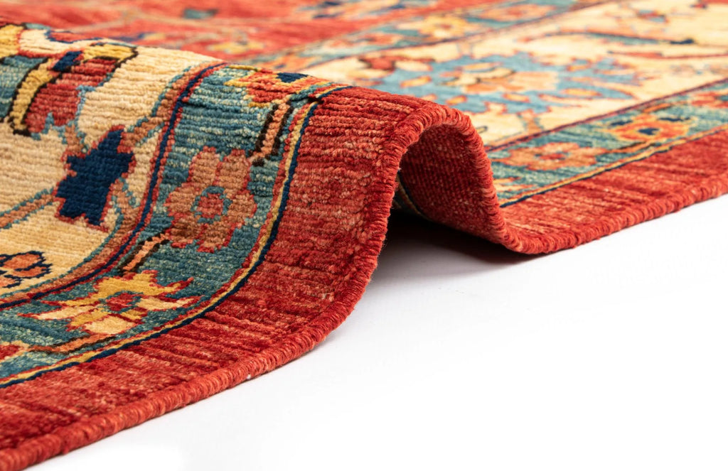 Orange Color Ariana Hand-Knotted Wool Rug