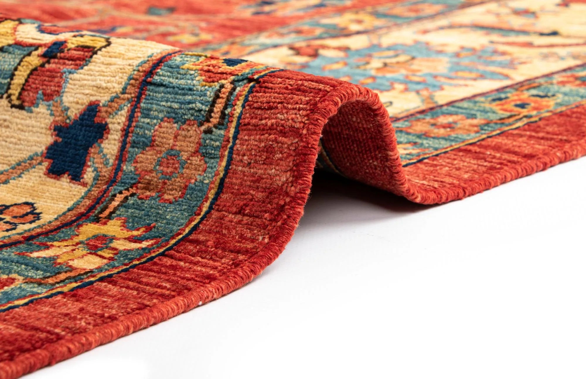 Orange Color Ariana Hand-Knotted Wool Rug