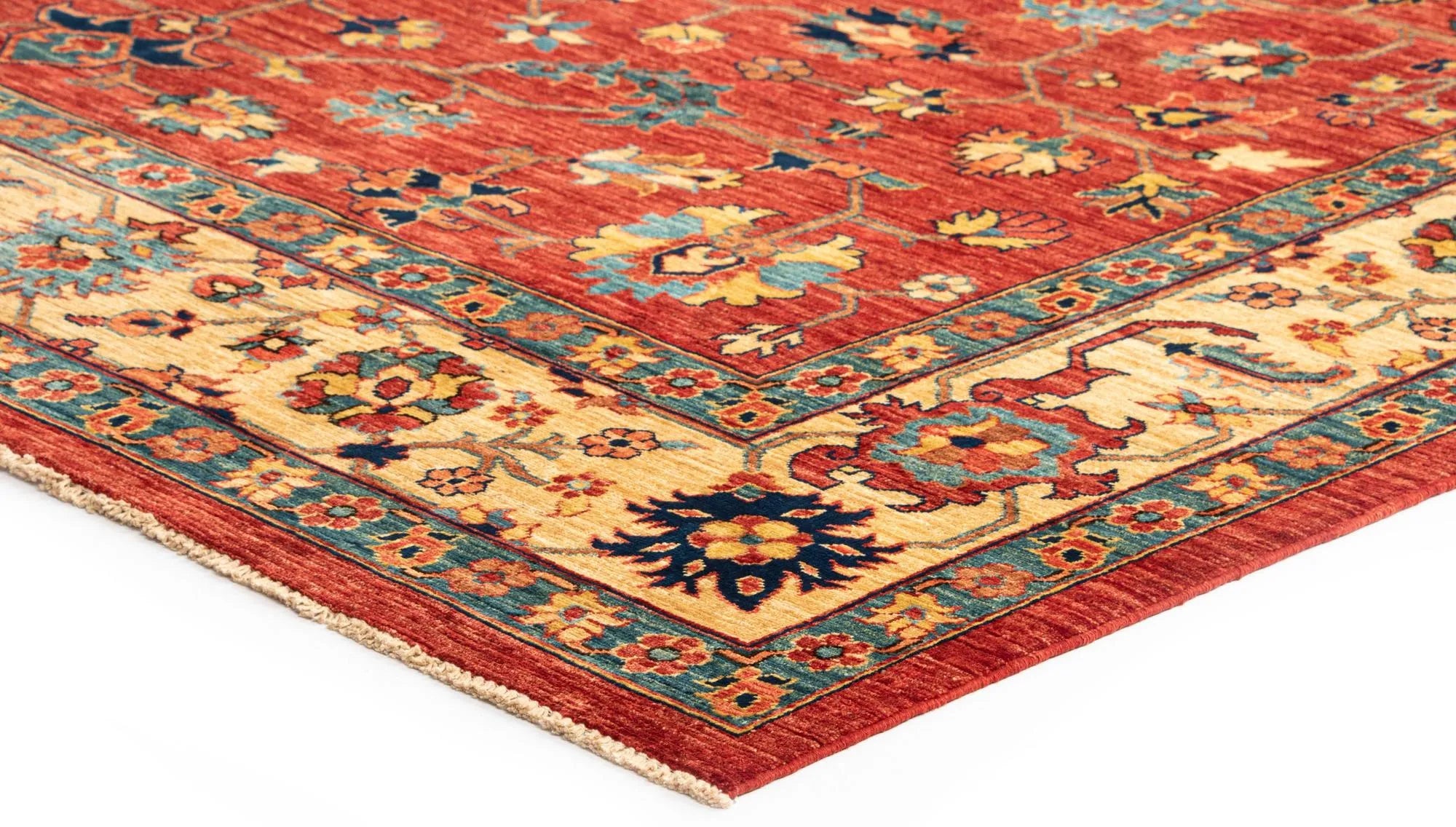 Orange Color Ariana Hand-Knotted Wool Rug