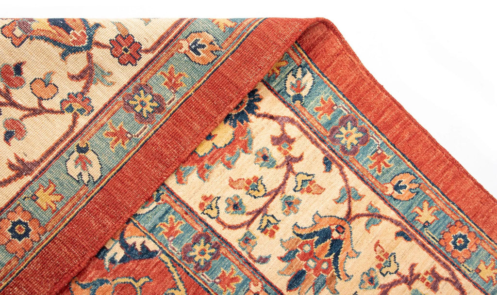 Orange Color Ariana Hand-Knotted Wool Rug
