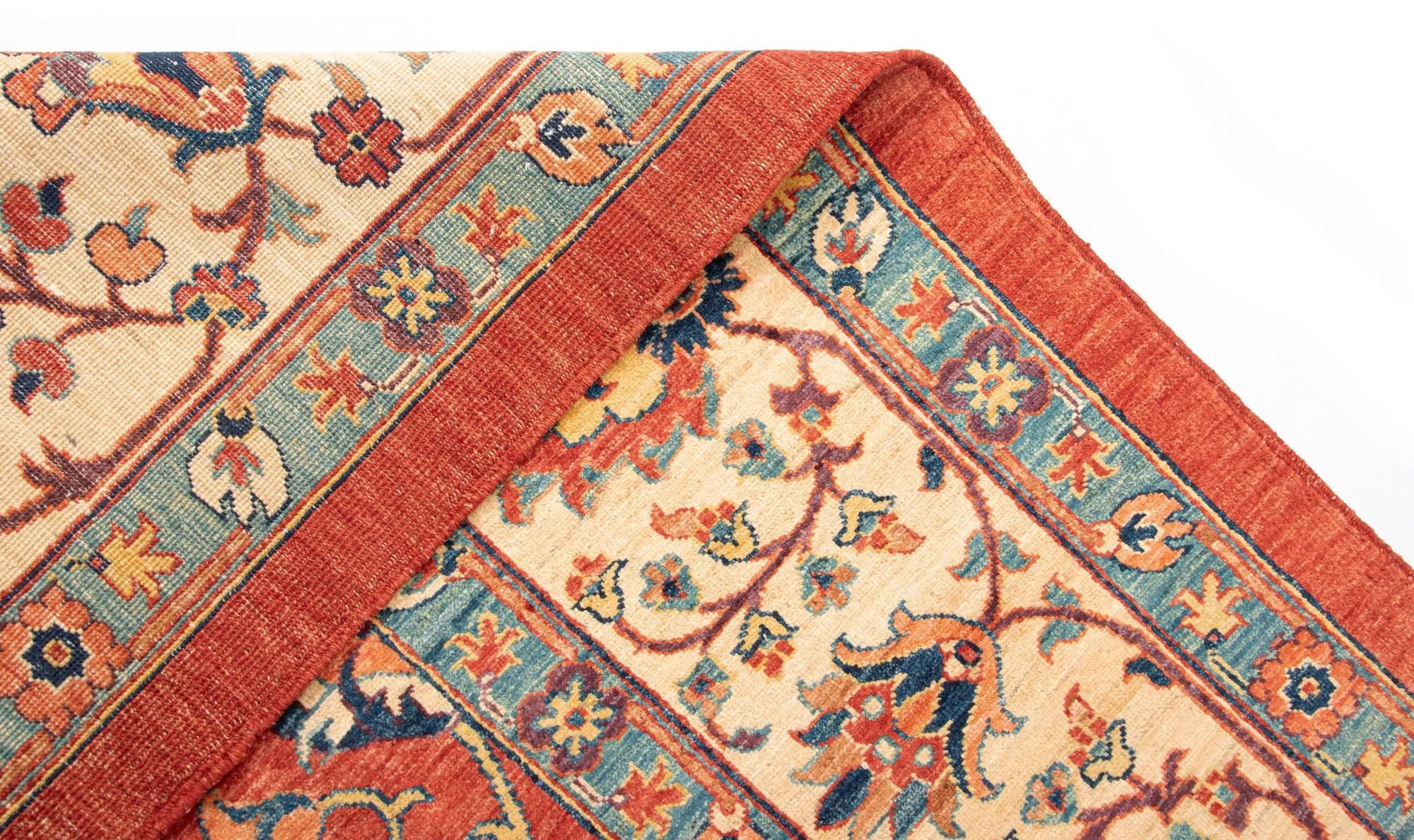 Orange Color Ariana Hand-Knotted Wool Rug