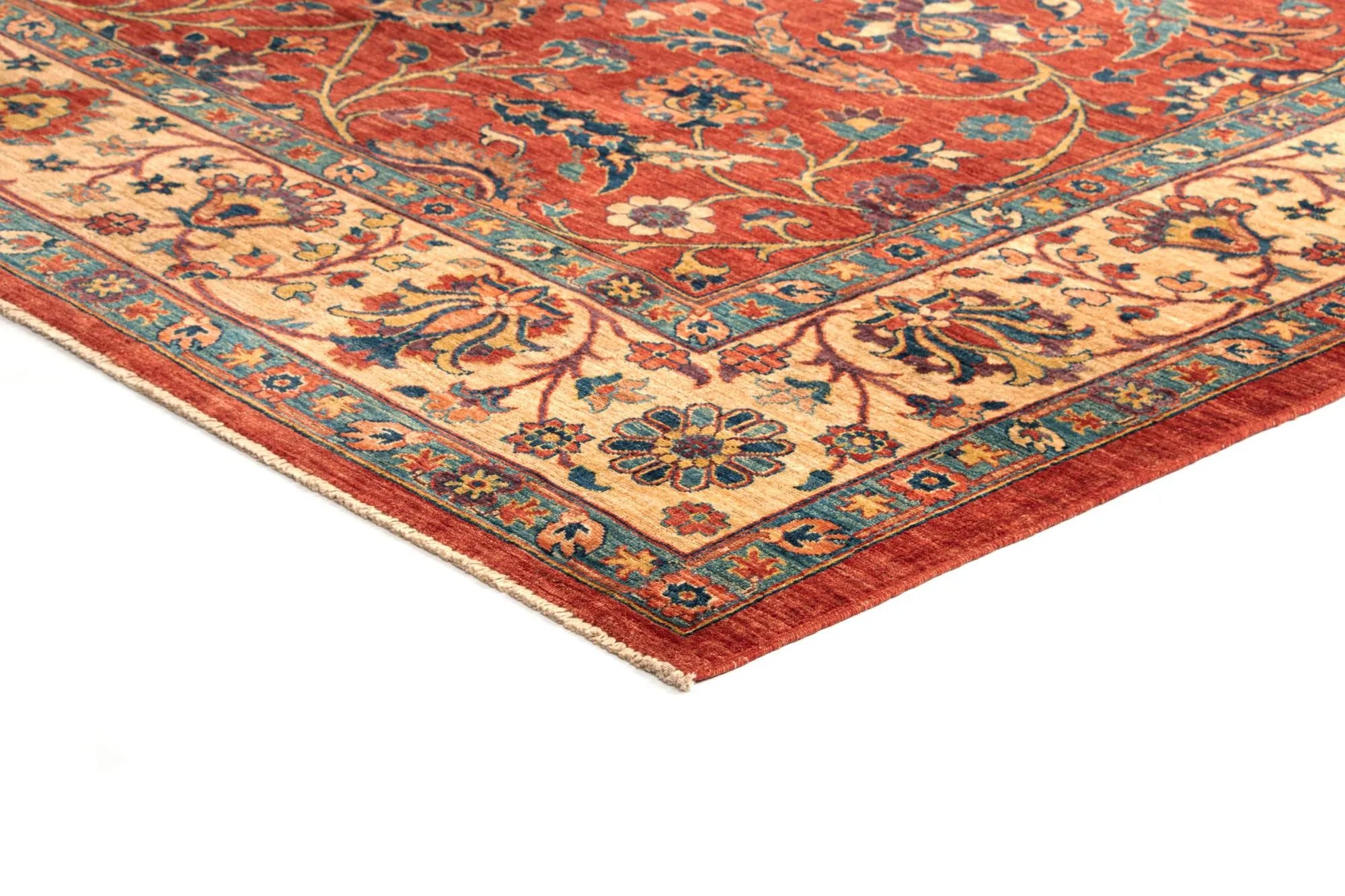 Orange Color Ariana Hand-Knotted Wool Rug