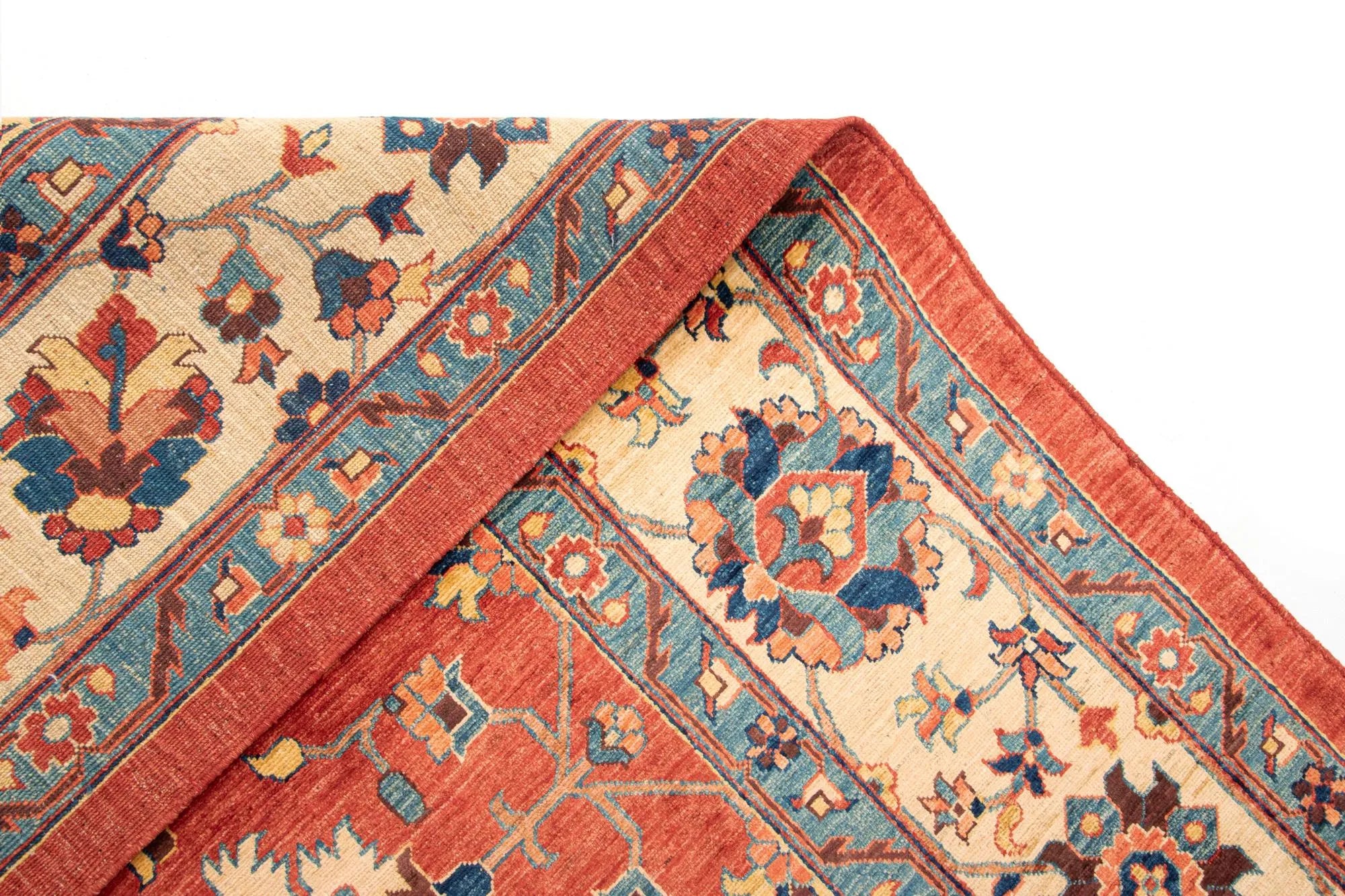 Orange Color Ariana Hand-Knotted Wool Rug