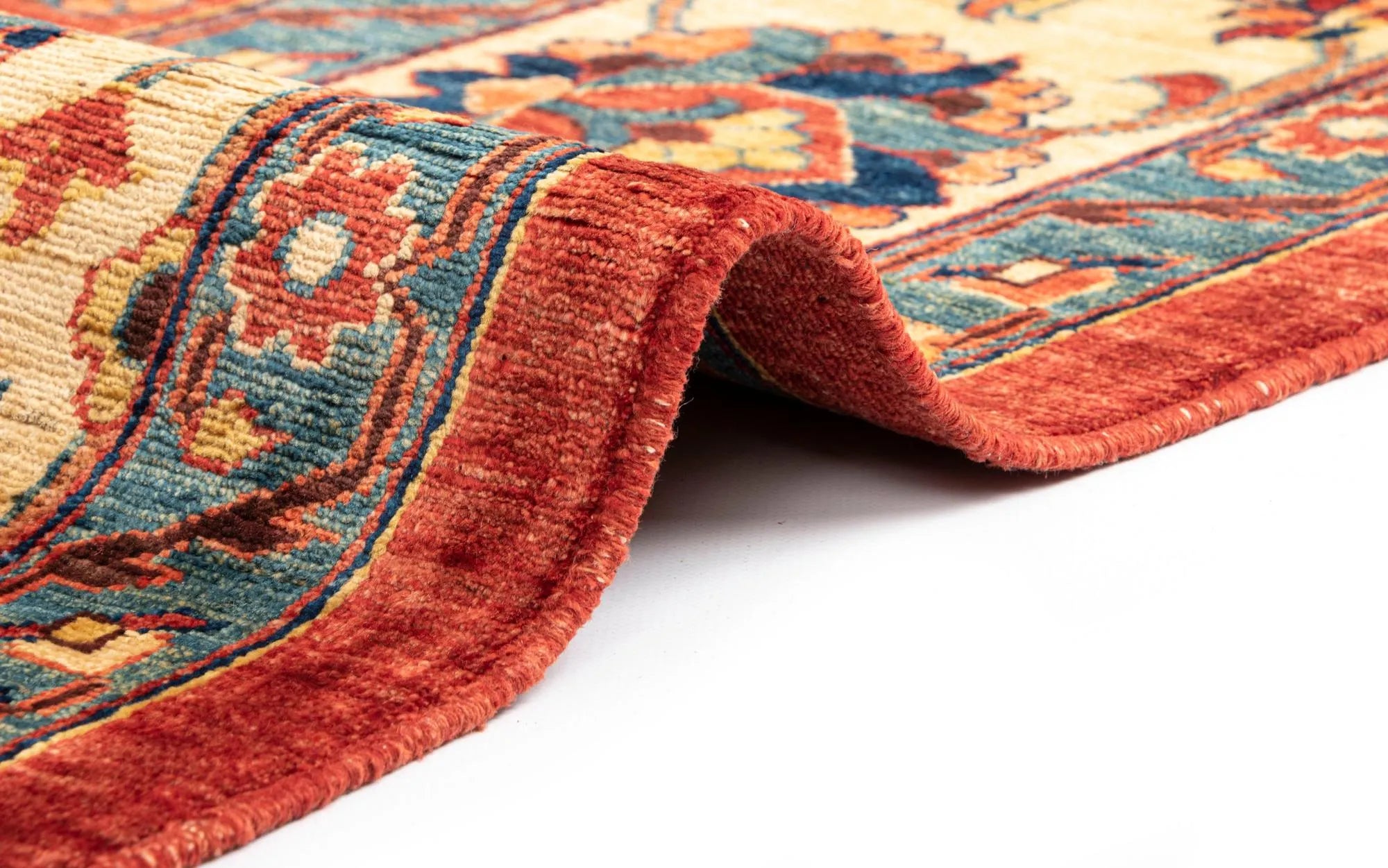 Orange Color Ariana Hand-Knotted Wool Rug