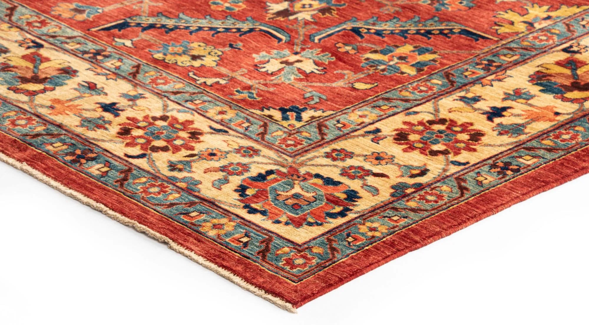 Orange Color Ariana Hand-Knotted Wool Rug