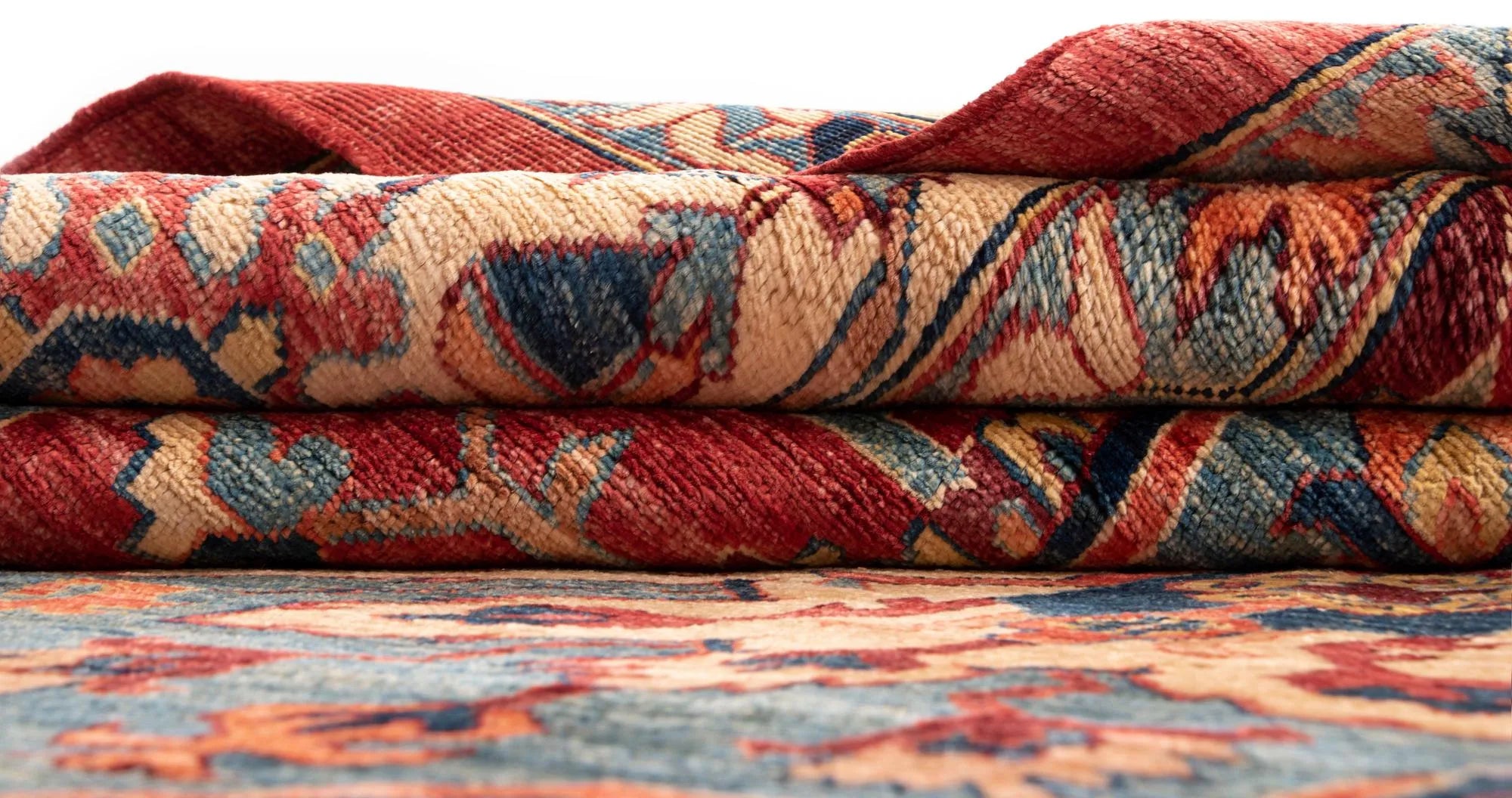 Orange Color Ariana Hand-Knotted Wool Rug