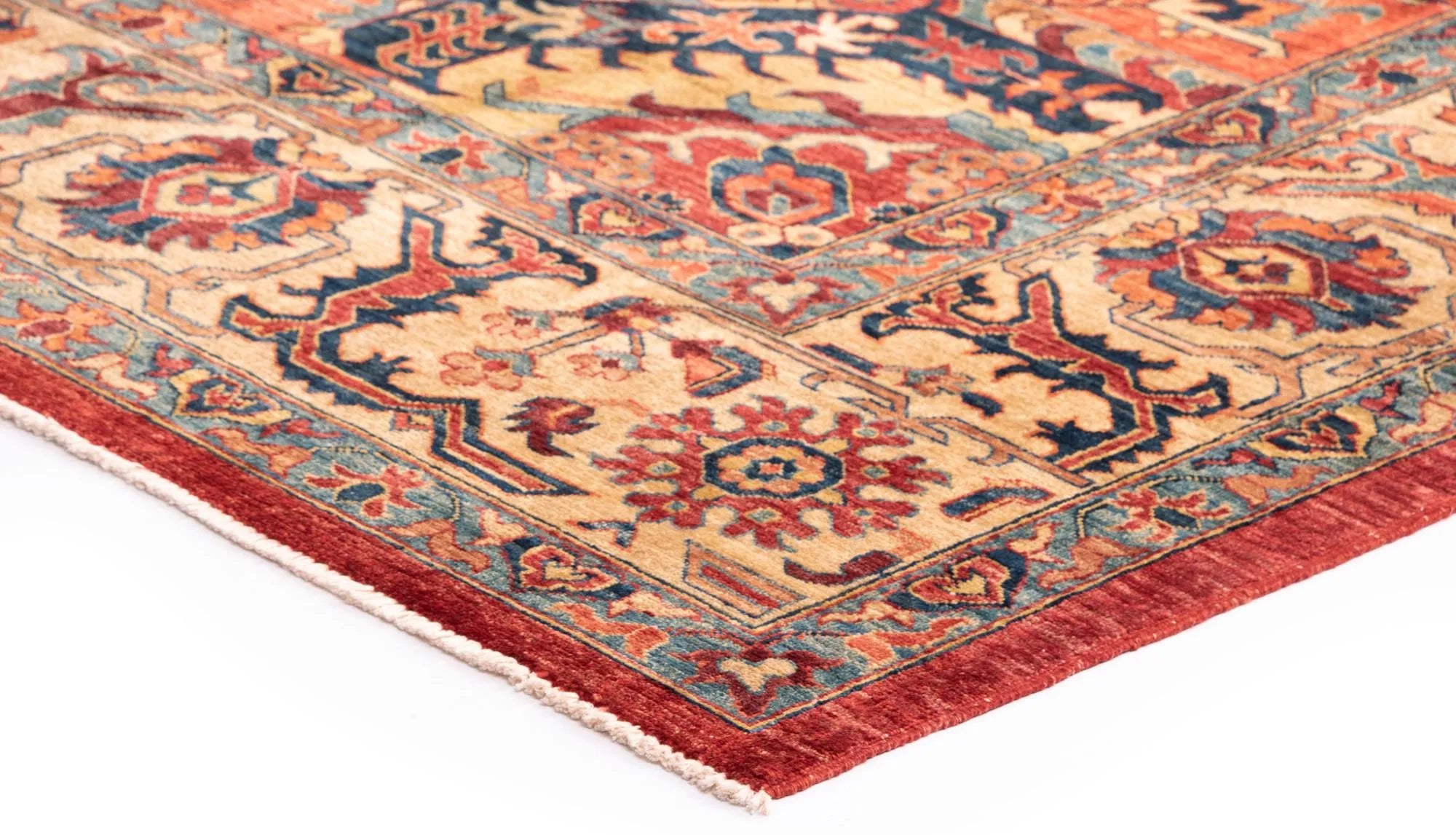 Orange Color Ariana Hand-Knotted Wool Rug