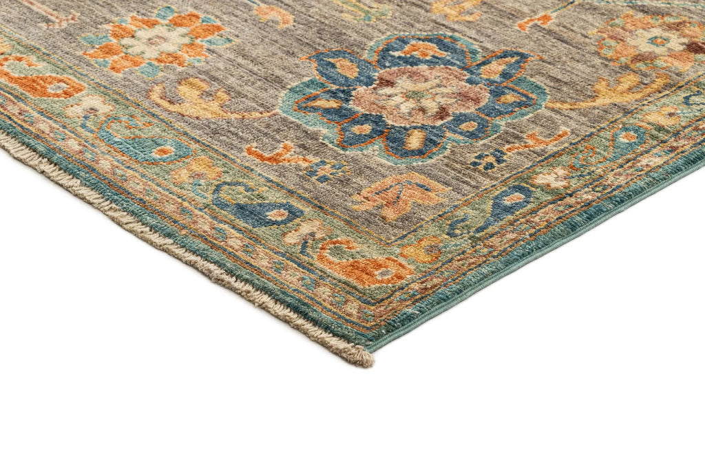 Blue Color Oushak Hand-Knotted Wool Rug