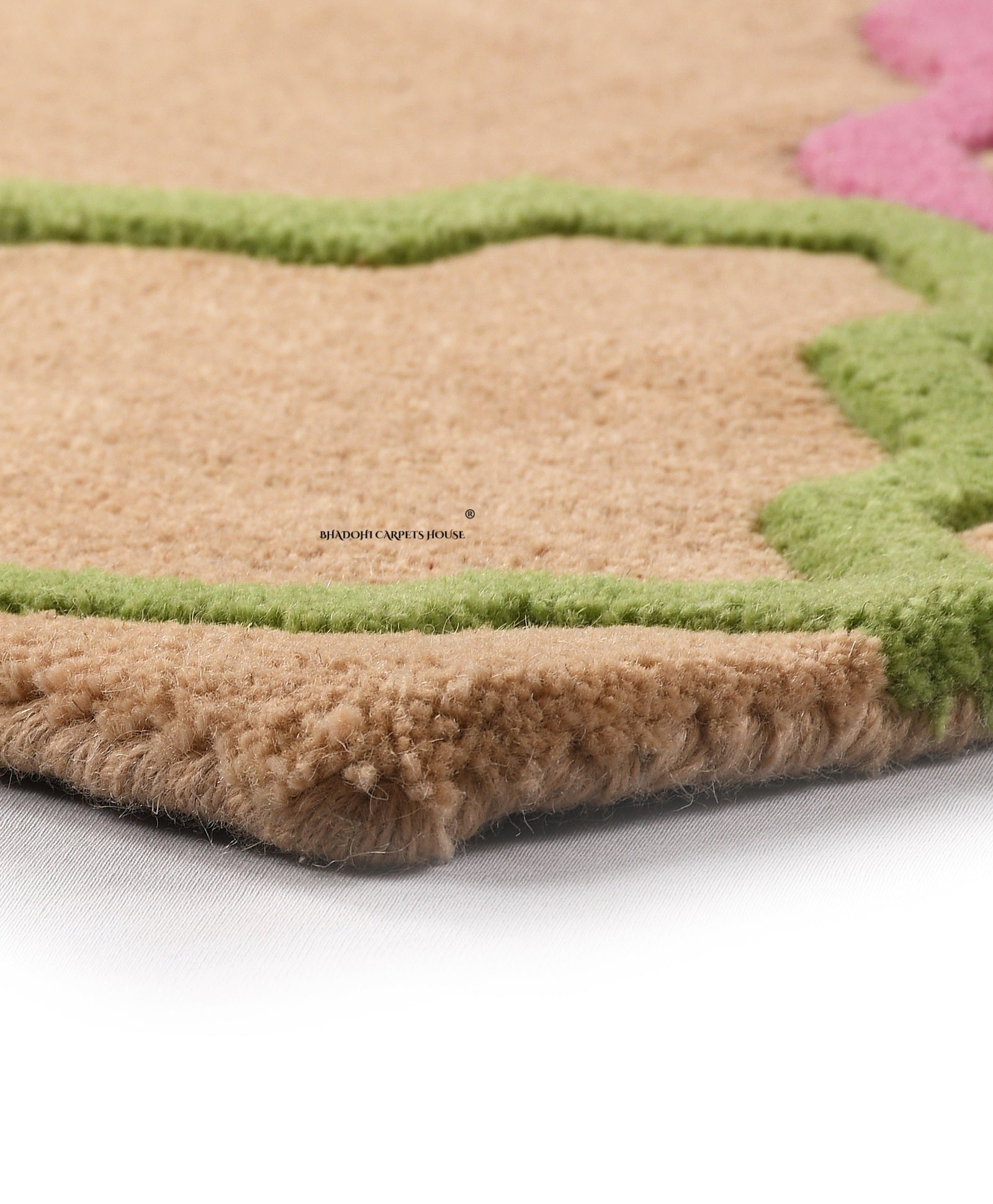 Camel Moraccan – Handmade Wool Nursery Rug, Baby Room, Kid’s Room, Playroom, Child’s Space Area Rug, Toddler Bedroom Carpets – Perfect for Children's Room Décor