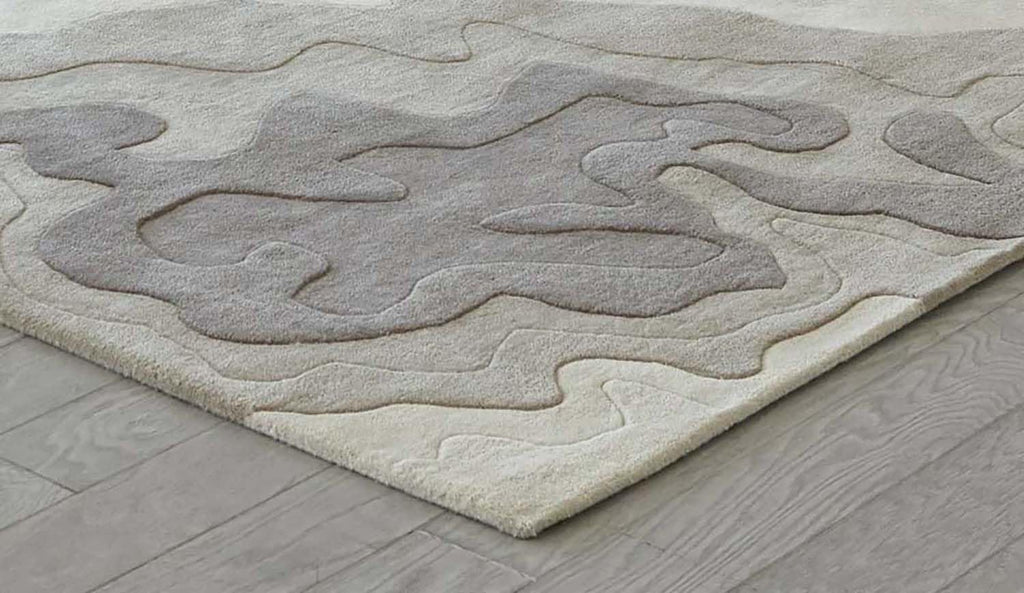 Multicolor Viscose Silk & Wool Hand-Tufted Rug