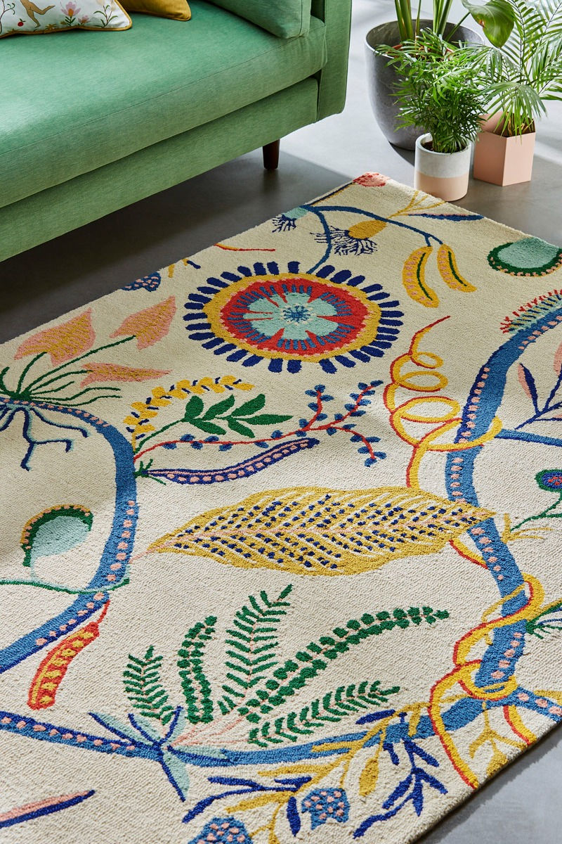 Woodland Whisper Foliage Hand-Tufted Rug