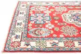 Red Color Kazak Hand-Knotted Wool Rug