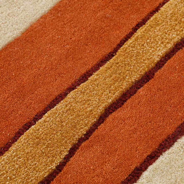 Rust Color Premium Handmade Woolen Irregular Rug