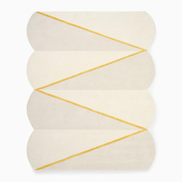 Ivory Hand-Tufted Irregular Rug