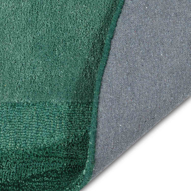 Green Color Hand-Tufted Irregular Rug