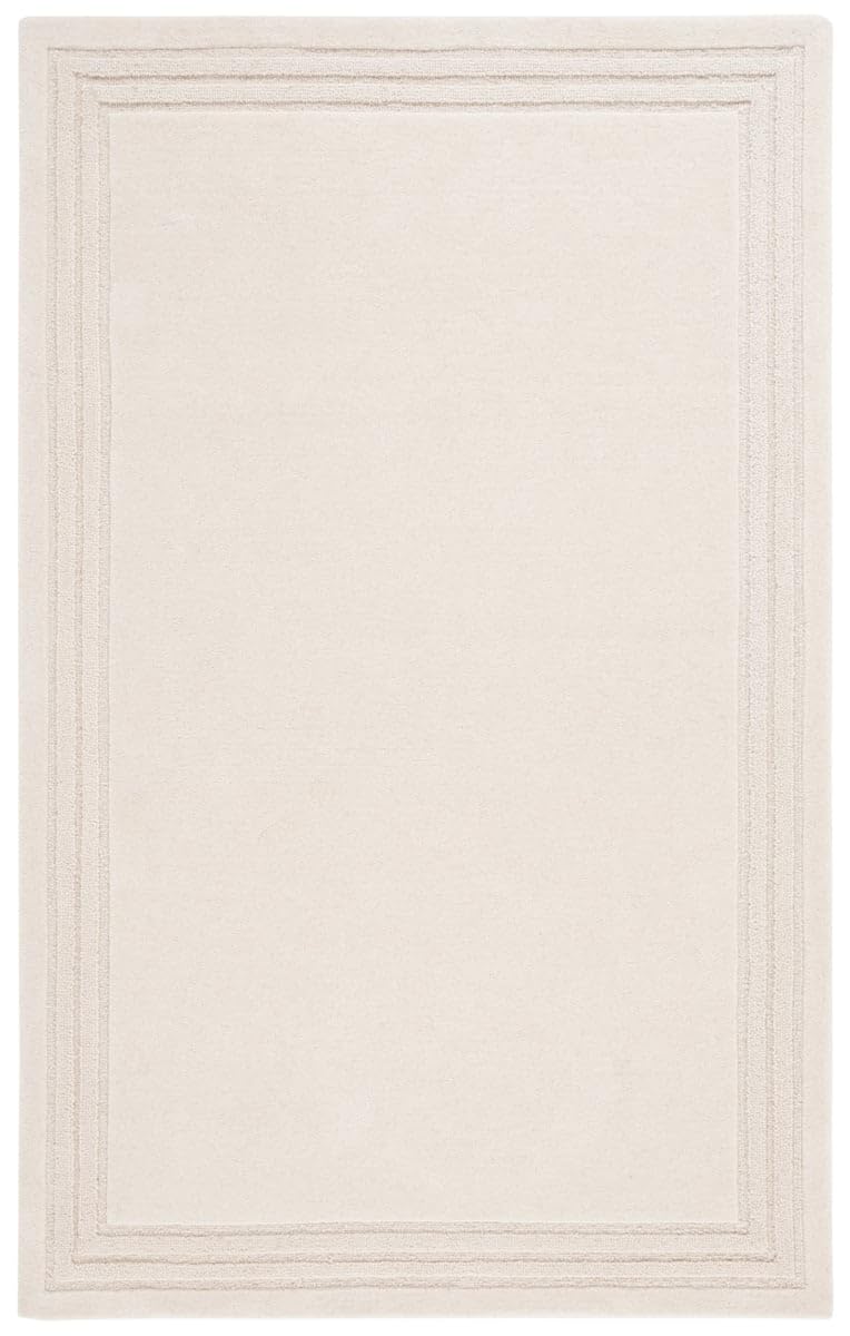 Ivory Cut-Loop Hand-Tufted Wool Rug