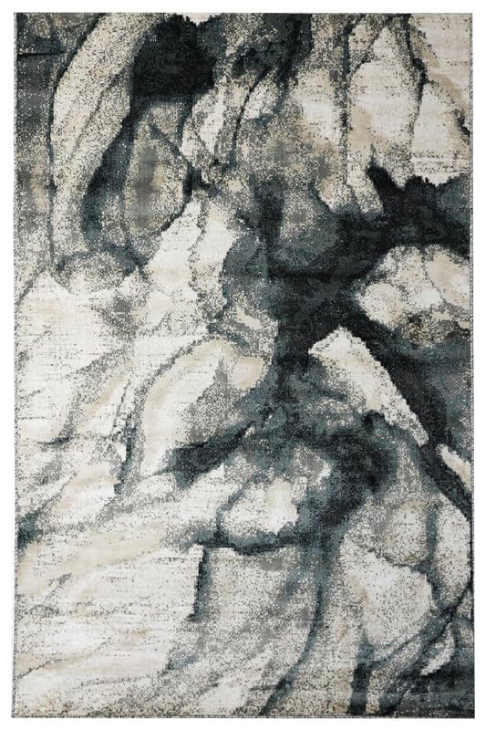 Contemporary Washable Modern Abstract Area Rug – Durable Floor Rug