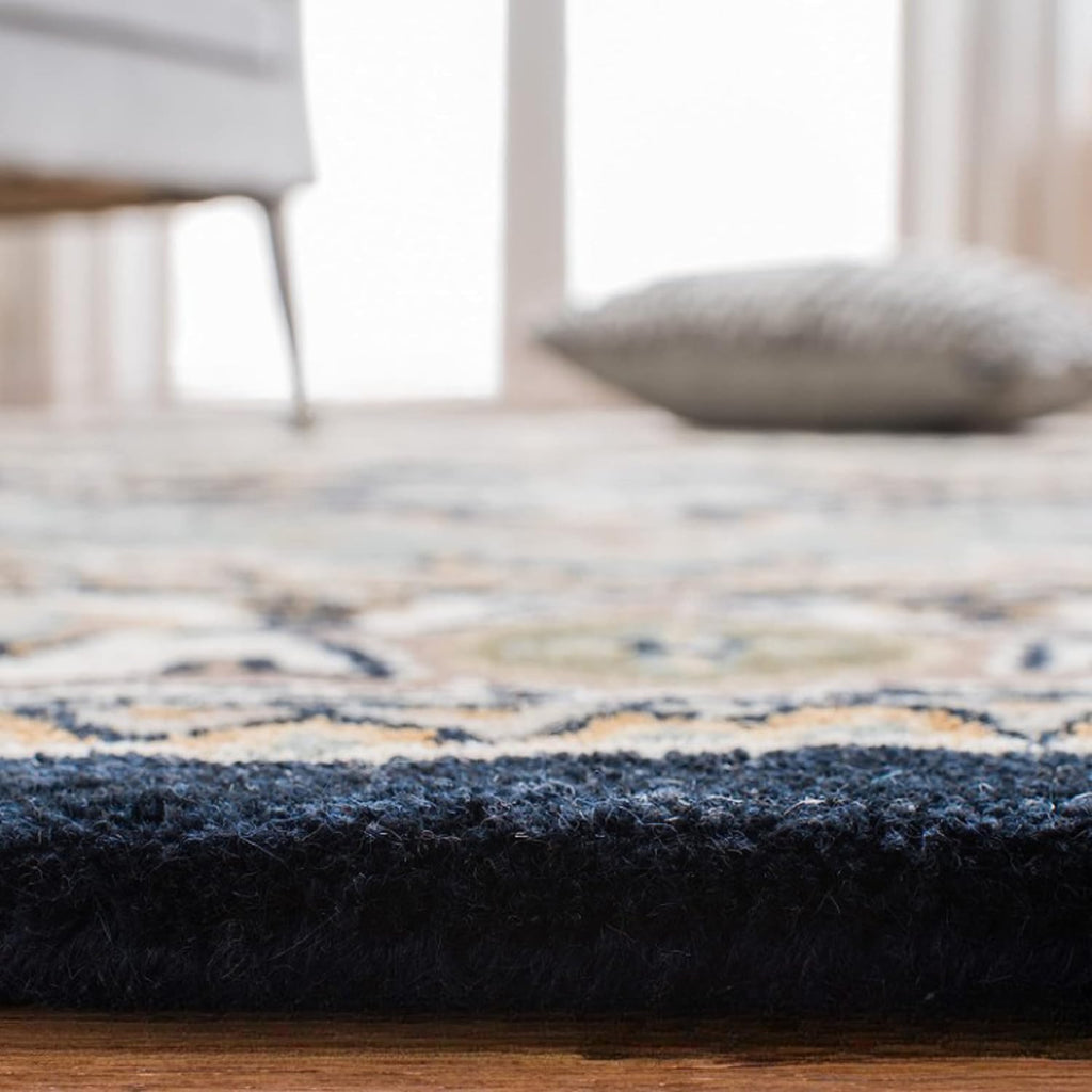 Black Persian Heriz Area Rug