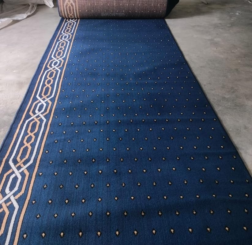 Blue Janamaz Roll – Premium Masjid Carpet | Mosque Prayer Mat & Janamaz Rug