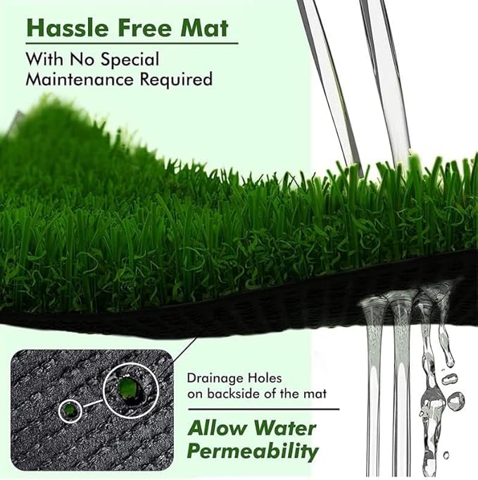 Artificial Green Grass | 6.5 Feet Width | UV-Resistant, Pet-Friendly & Waterproof