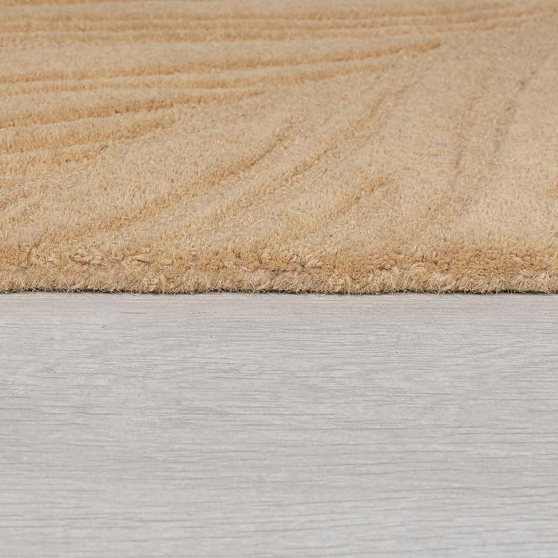 Camel Cut-Loop Hand-Tufted Wool Rug