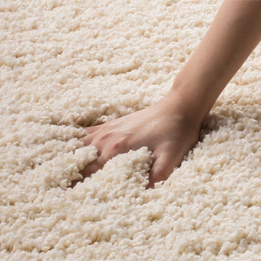 Cream Handmade Shaggy Carpet – Ultra Soft Area Rug for Living Room & Bedroom