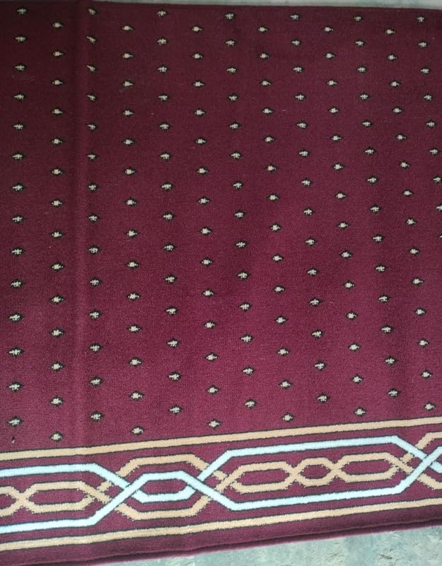 Maroon Janamaz Roll – Premium Masjid Carpet | Mosque Prayer Mat & Janamaz Rug