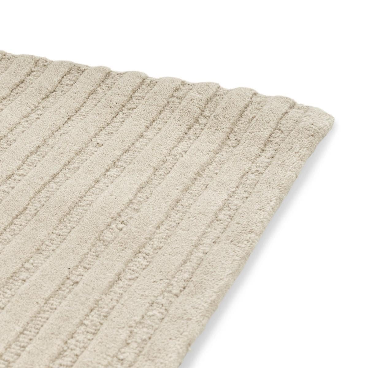 Beige Cut-Loop Hand-Tufted Wool Rug