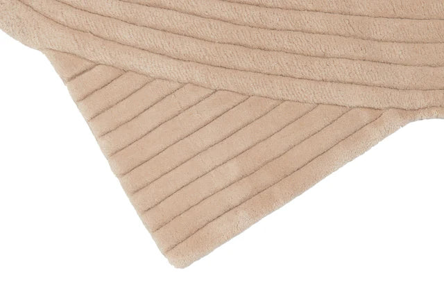 Almond Color Premium Handmade Woolen Irregular Rug