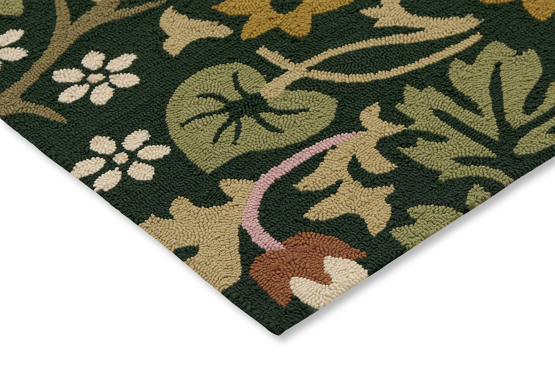 Velvet Leaf Foliage Hand-Tufted Rug