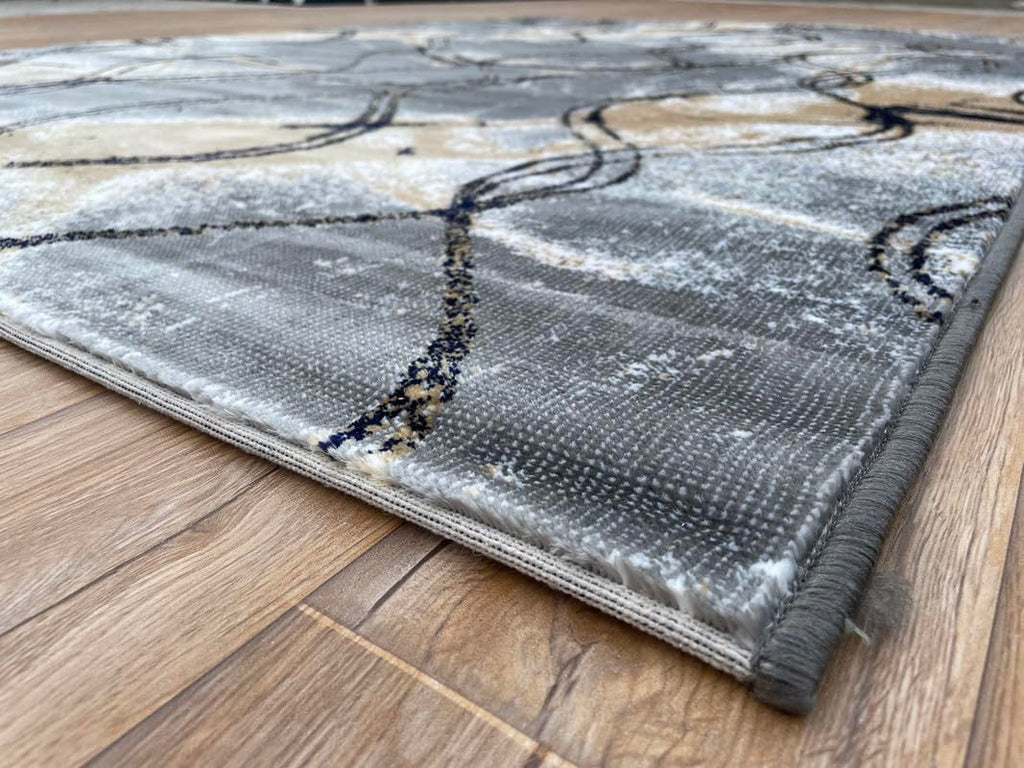 Modern Abstract Area Rug – Shed-Proof Carpet for Stylish Interiors