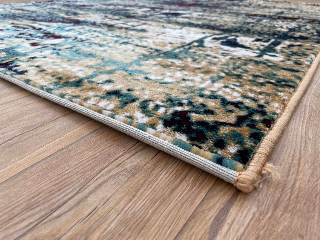 Modern Abstract Area Rug – Stylish Washable Carpet for Contemporary Homes