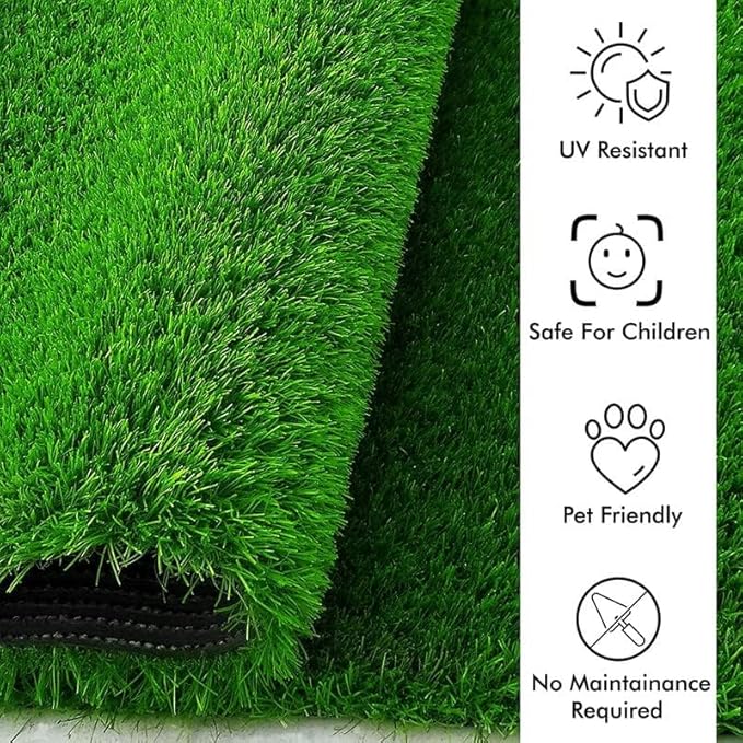 Artificial Green Grass | 4 Feet Width | UV-Resistant, Pet-Friendly & Waterproof