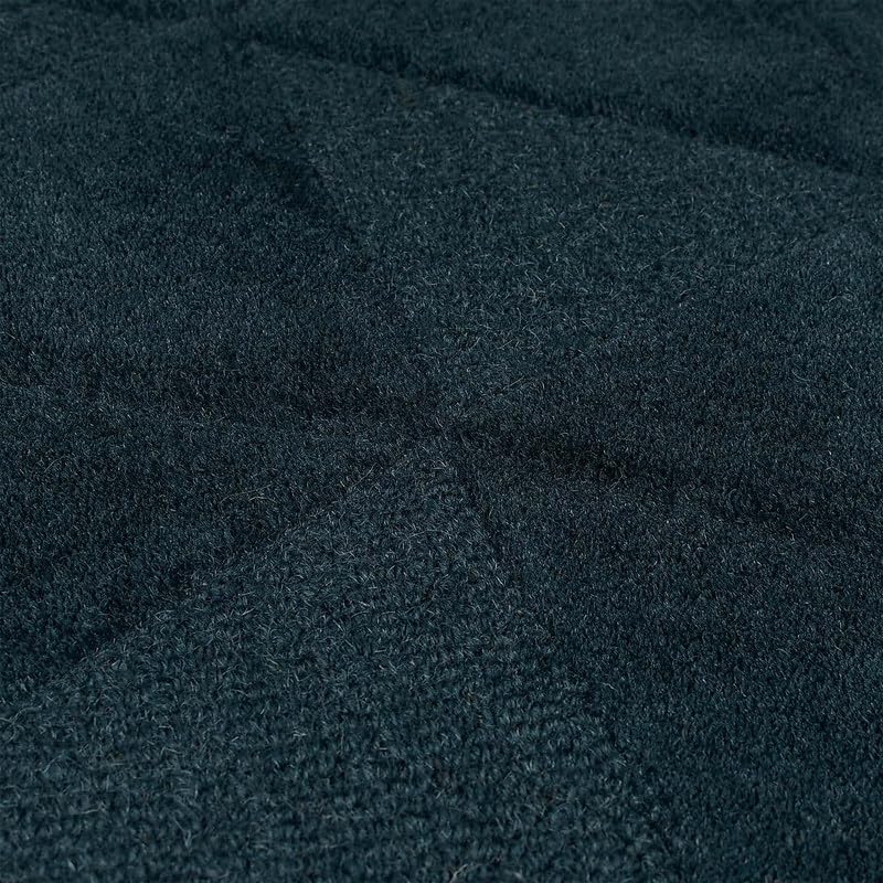 Dark Grey Cut-Loop Hand-Tufted Wool Rug