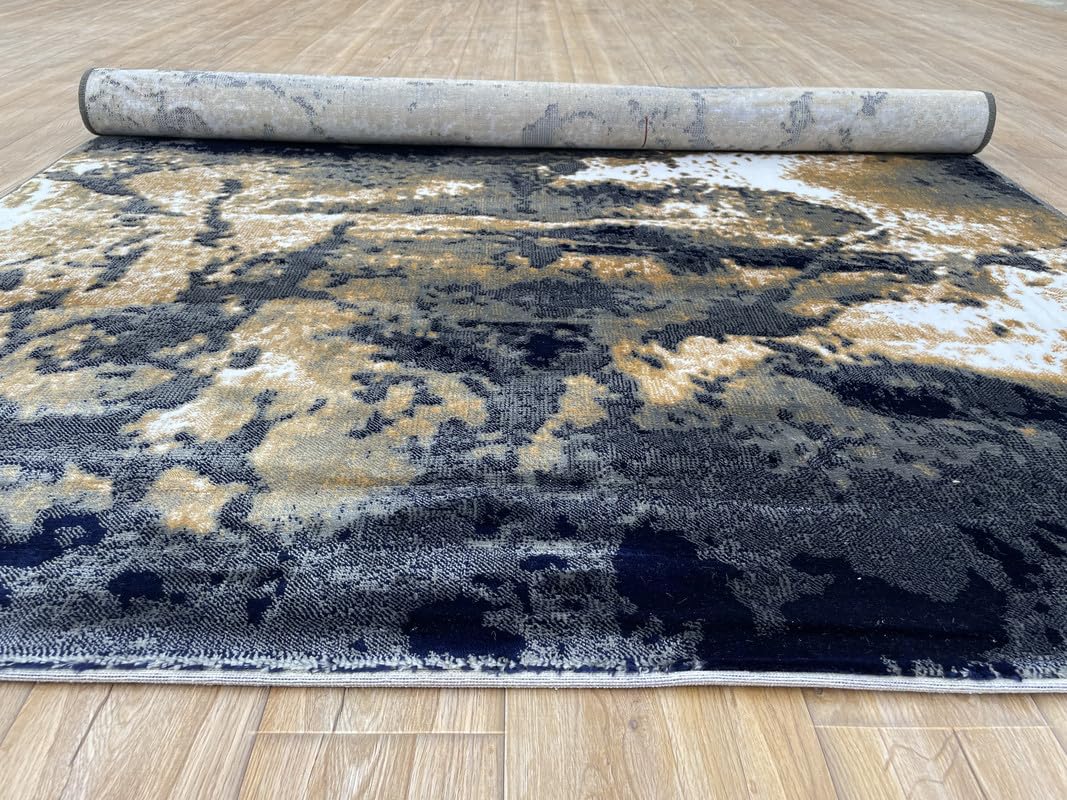 Contemporary Washable Modern Abstract Area Rug – Shed-Free Carpet