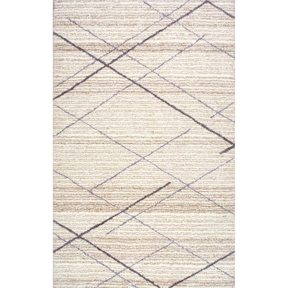 Ivory Beige Handmade Ombre Microfibre Carpet – Soft Area Rug for Living Room, Bedroom & Hall
