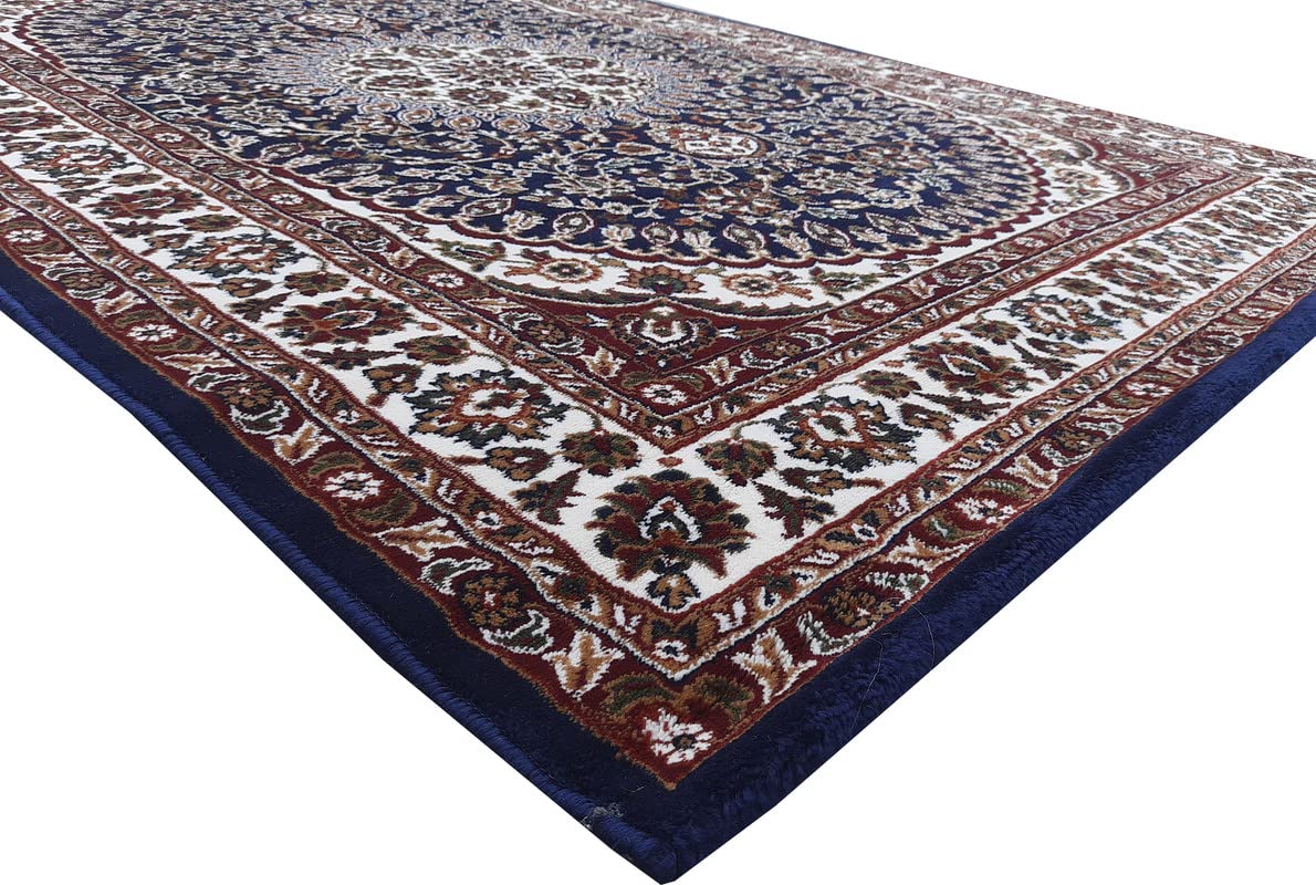Blue Color Kashmiri Persian Design Area Rug