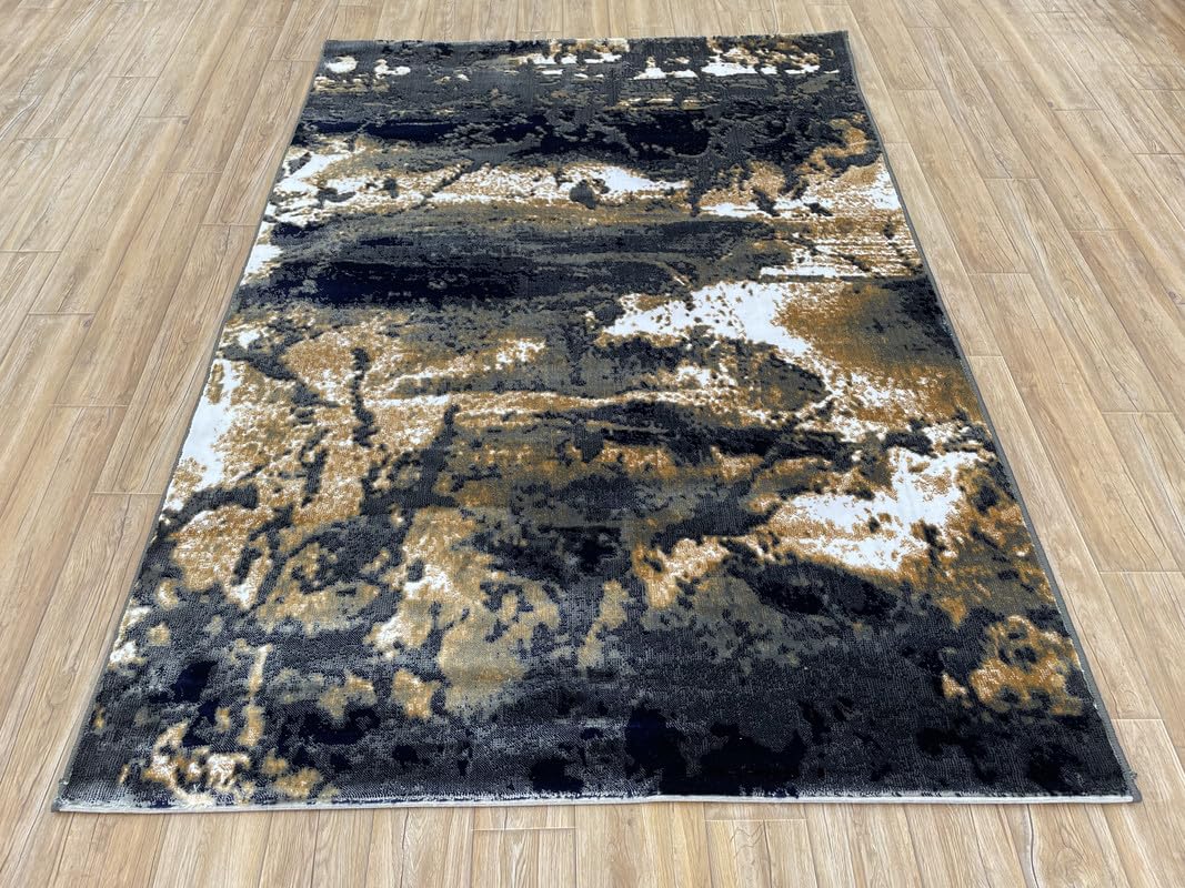 Contemporary Washable Modern Abstract Area Rug – Shed-Free Carpet