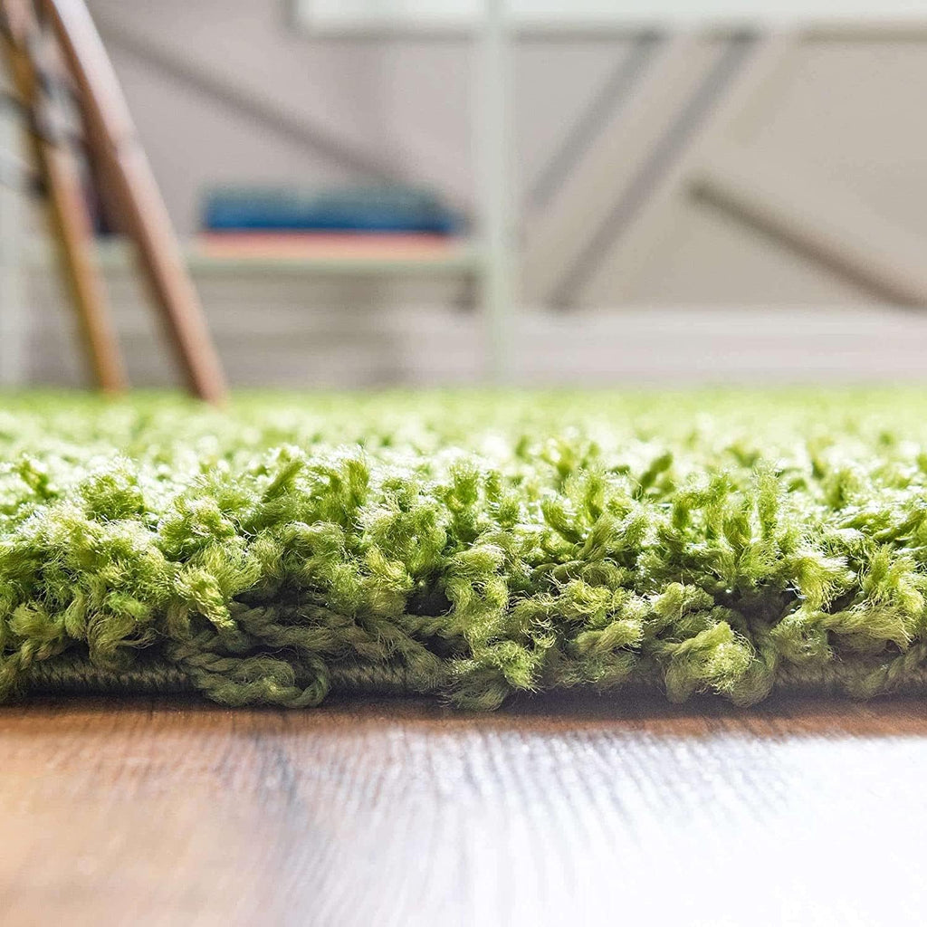 Grass Green Handmade Shaggy Carpet – Ultra Soft Area Rug for Living Room & Bedroom
