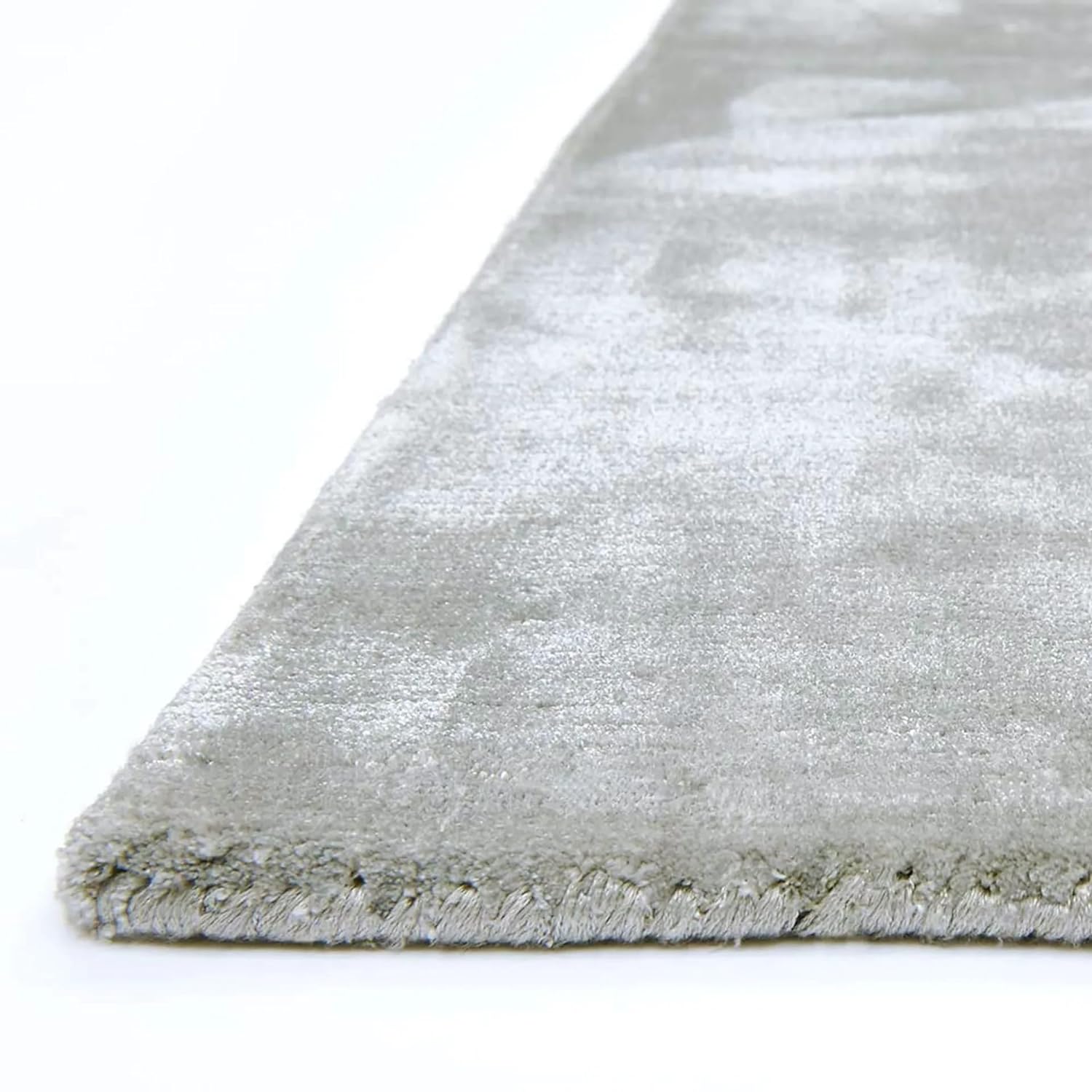 Silver Glow Fade Viscose Silk Hand-Tufted Rug