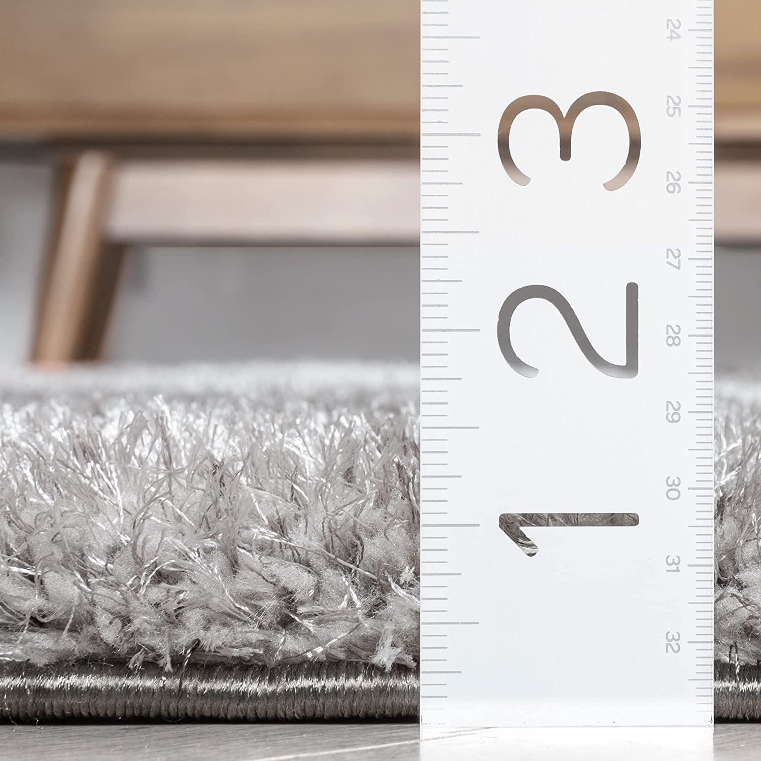 Black & Grey Stripes Carpet | Soft & Fluffy Microfiber Area Rug