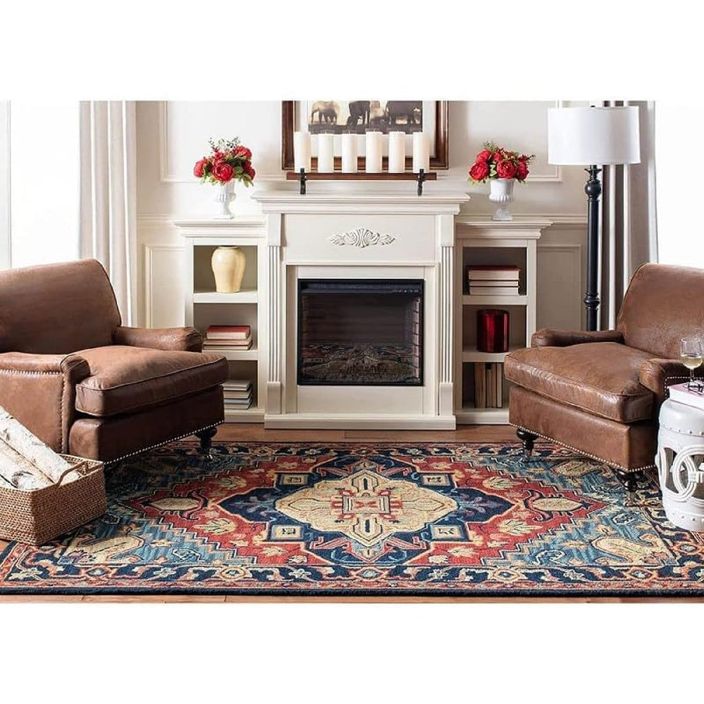 Blue Persian Heriz Area Rug