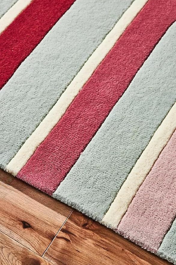 Lite Blue Hand-Tufted Irregular Rug
