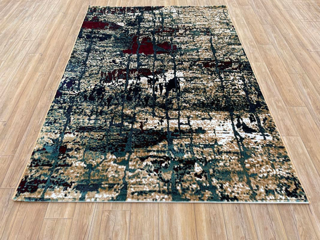 Modern Abstract Area Rug – Stylish Washable Carpet for Contemporary Homes