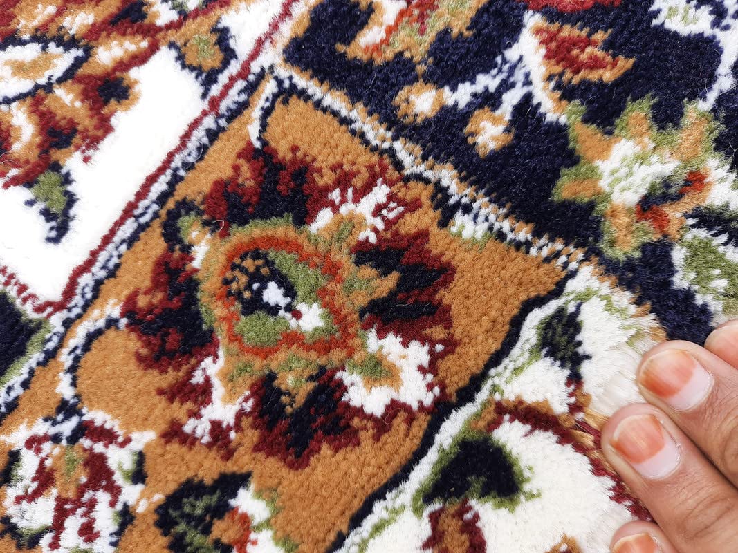 Maroon Color Kashmiri Persian Design Area Rug